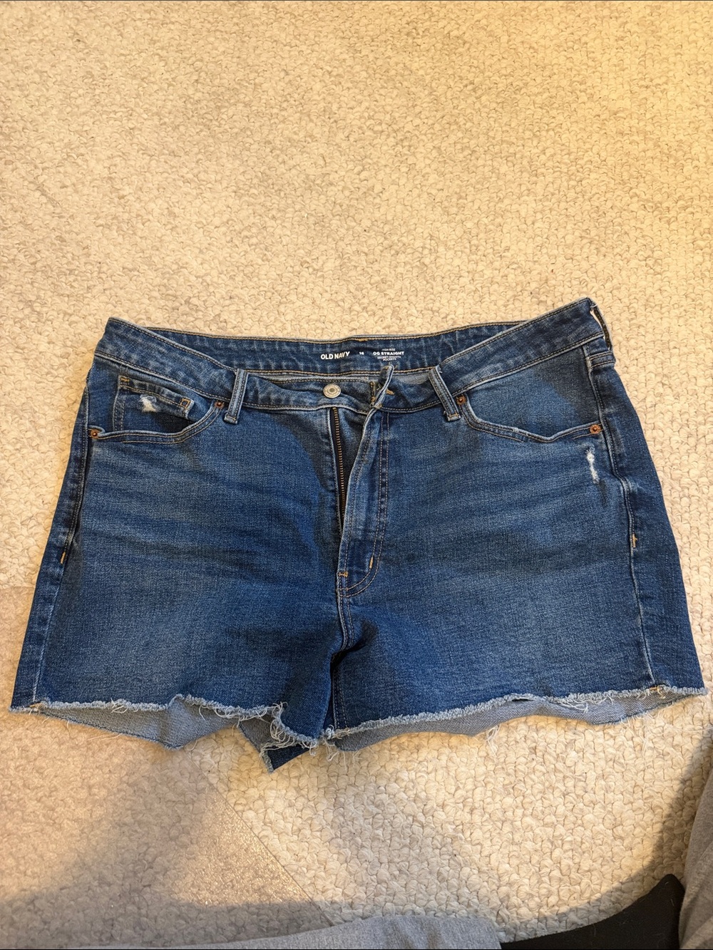 Old Navy Blue Distressed Denim Cutoff Shorts